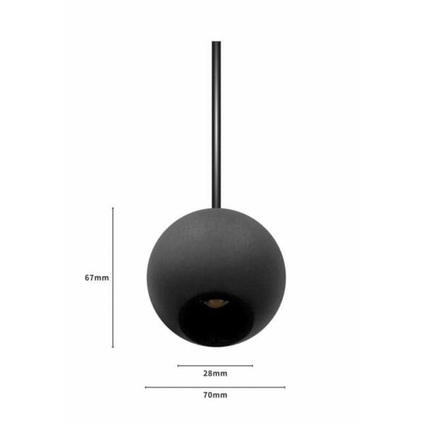 Lustra pendul glob magnetic metal TITAN 5W cu LED 4000K